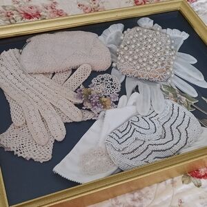Vintage Pearl & Beaded Evening Clutches - Blush and Ivory